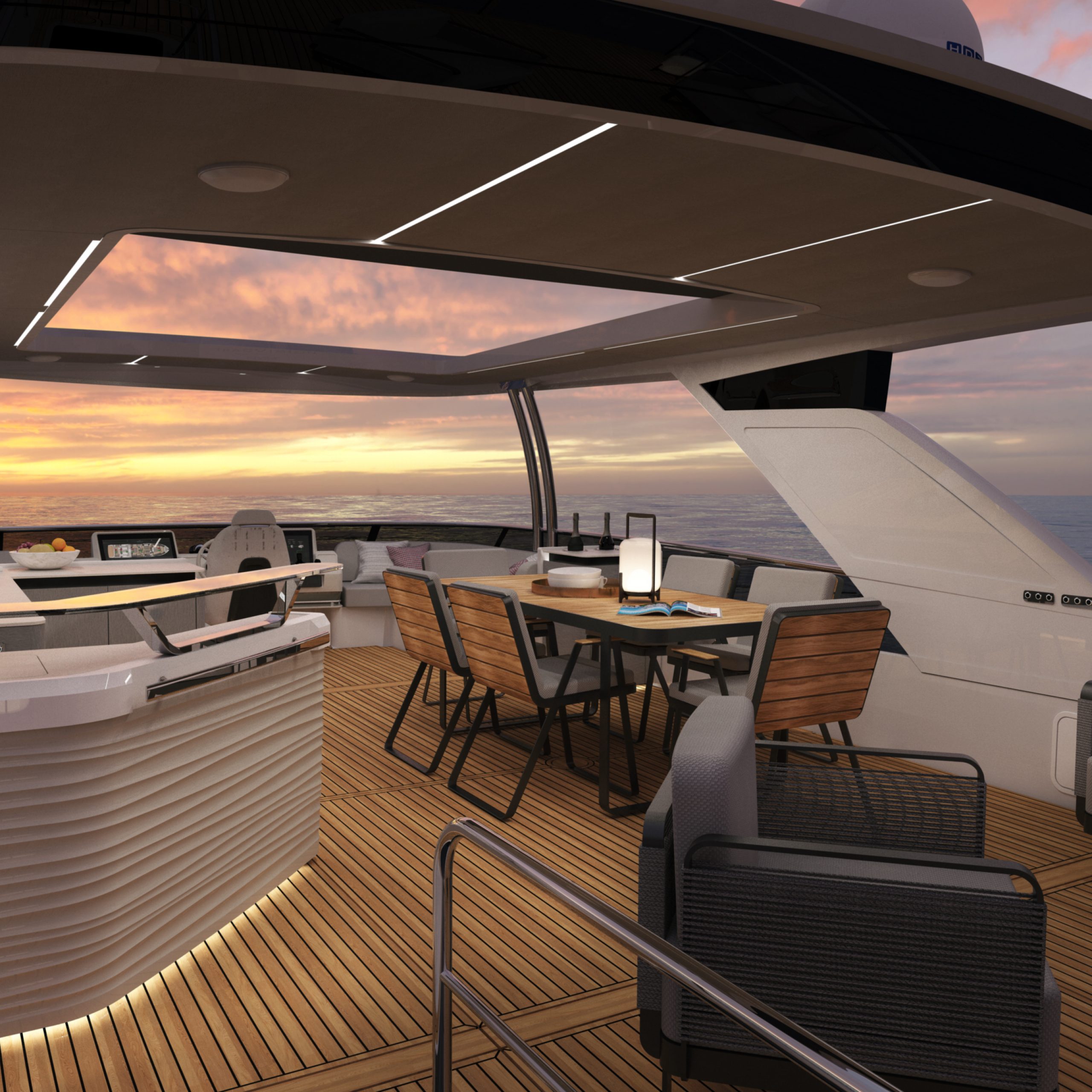 Flybridge ver.B at sunset 70N_3