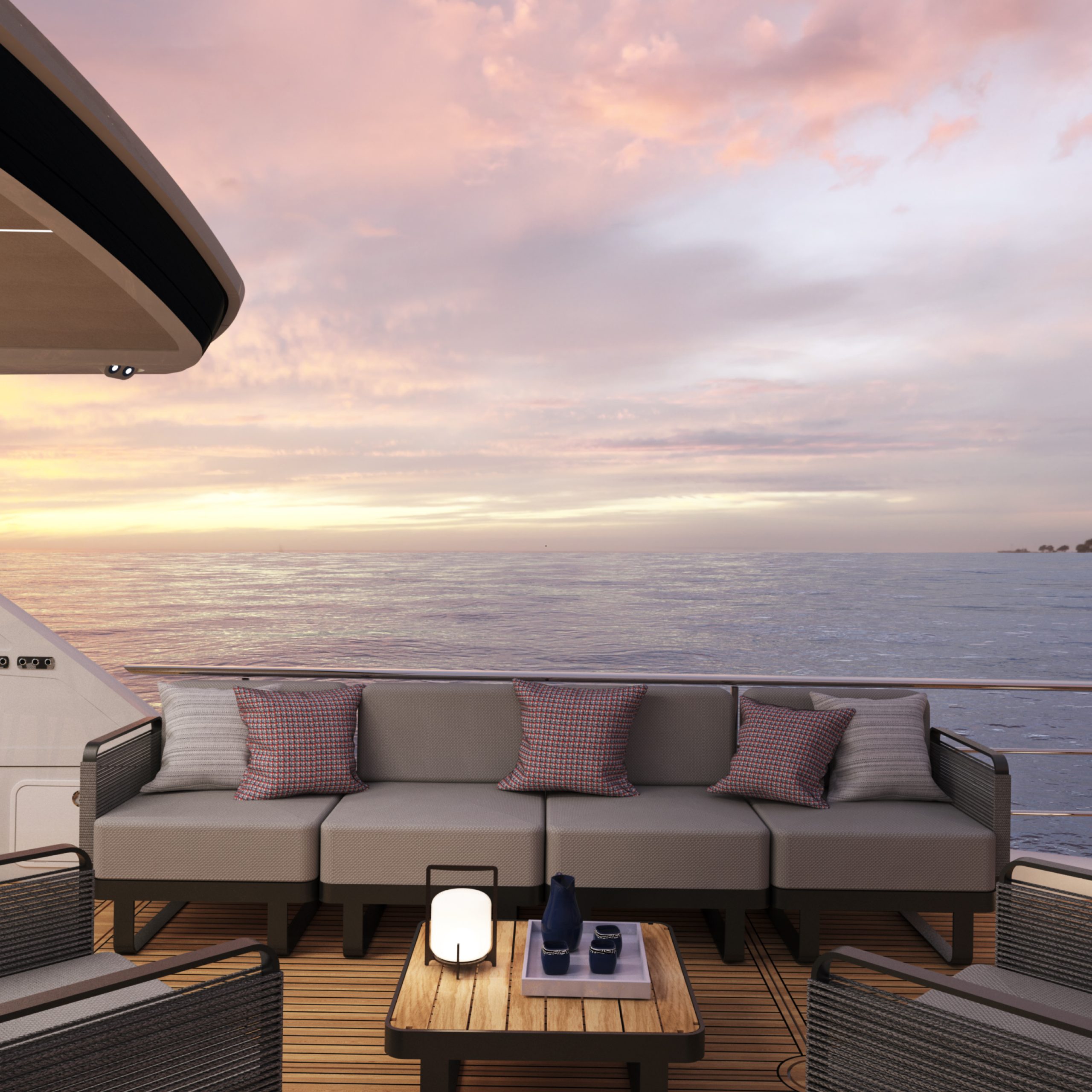 Flybridge ver.B at sunset 70N_4