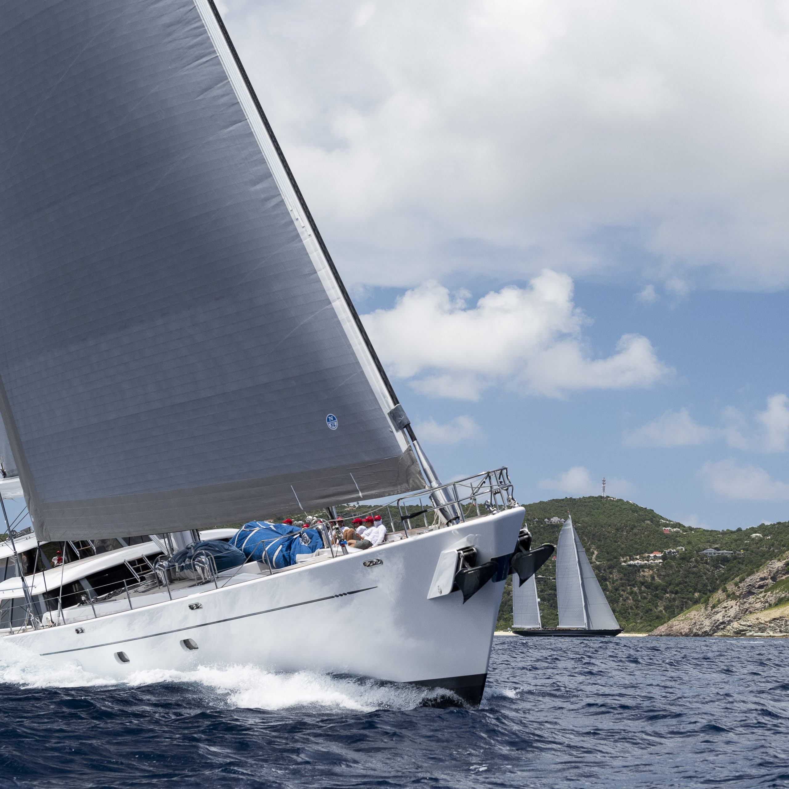 Hyperion sailing in the St. Barth’s Bucket Regatta.